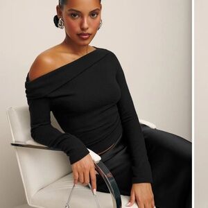 Reformation Elio Knit Top black size small